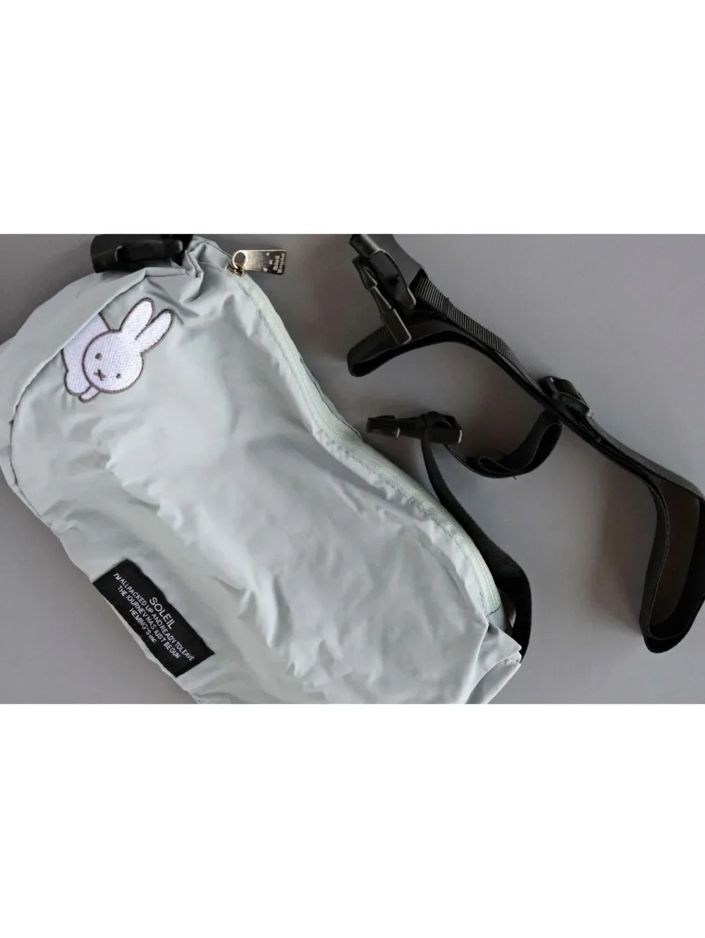 Miffy Dick Bruna SOLEIL Green Foldable Shoulder Bag with Storage Pouch NWT